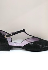 Merlet XIA-1388-001-Ballroom Shoes 1/2" Suede Sole Canula Leather-BLACK