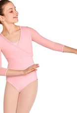 Bloch CZ5536-Adalyn Diamante Trim 3/4 Sleeve Wrap Top