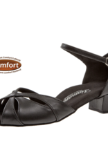 Diamant 144-103-034-Ballroom Shoes 1.2'' Suede Sole Leather-BLACK