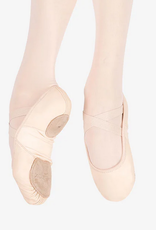 Capezio 2038C-Hamani Leather Ballet Split Sole With 4 Way Stretch Neoprene Insert Child