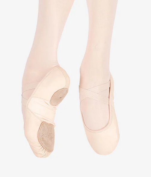 Capezio 2038W-Hamani Leather Ballet Split Sole With 4 Way Stretch Neoprene Insert Adult