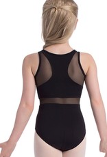 SoDanca SL-133-Enya Tank Leotard Mesh Insert-BLACK