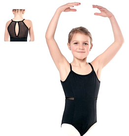 Sansha 51BO1022-Marthe Child Camisole Leotard Mesh Insert-BLACK