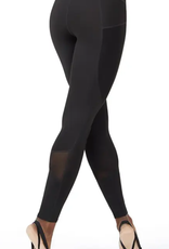 Capezio 109191W-Leggings With Mesh Details-BLACK