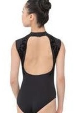 Ballet Rosa ORIALIE-High Neck Open Back Velour Print