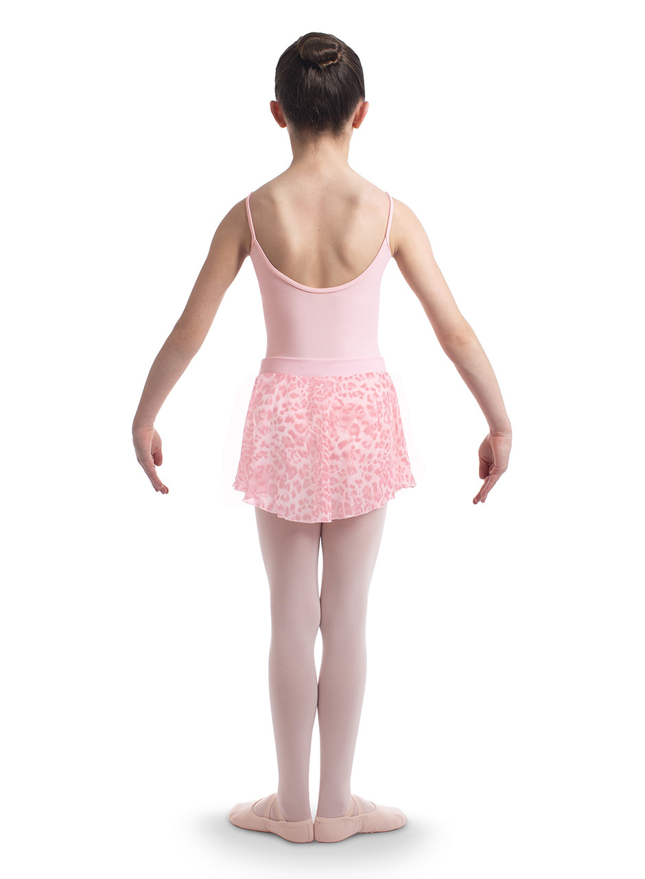 Bloch CR6511-Chanelle Animal printed mesh pull on skirt-PINK-6X7