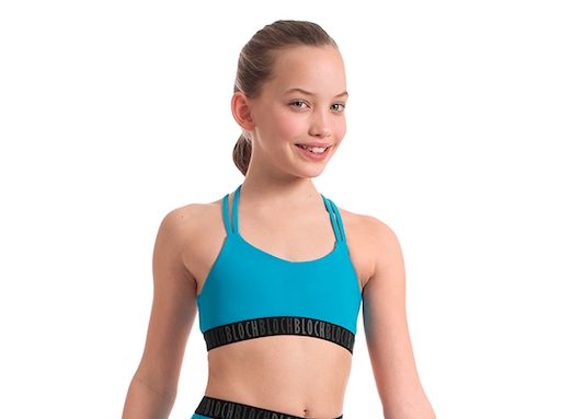 Bloch FT5088C-Alexia Bloch Logo Elastic Double Strap Crop Top