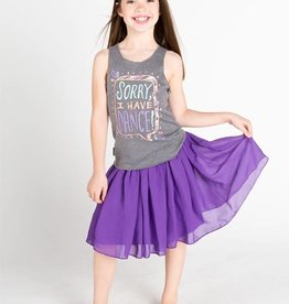 Sugar & Bruno D7649-Sorry I Have Dance Racerback-GREY-ONE SIZE CHILD