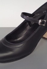 Angelo Luzio 915L-Flamenco Leather Shoes 2.25"-BLK