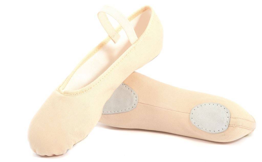 Merlet SYLVIA-Beginners Split Sole Canvas Ballet Shoes Width Medium only-SALMON