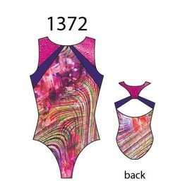 MotionWear 1372-422-Gym Raglan Front Racerback Leotard-IMAGINE