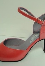 Merlet SALIME-Ballroom Shoes 2.5" Suede Sole Liquido Leather-CORAL