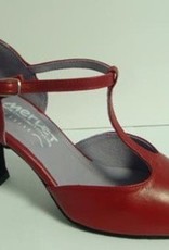 Merlet NINA-Ballroom Shoes 2.5" Suede Sole Metis Leather-CHERRY