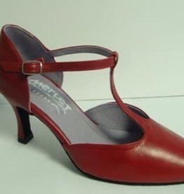 Merlet NINA-Ballroom Shoes 2.5" Suede Sole Metis Leather-CHERRY