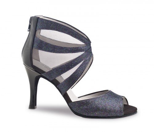 Anna Kern 766-75-Ballroom Shoes 3" Suede Sole-BROKAT BLUE