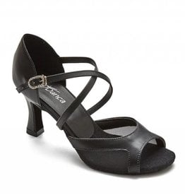 SoDanca BL172-Reba Ballroom Shoes 2.5'' Suede Sole-BLACK LEATHER/MESH