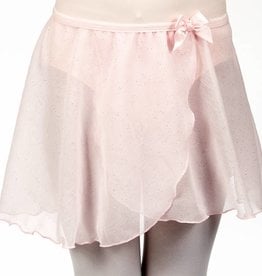Dasha 4433P-Child Crinkle Glitter Skirt-PINK