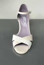 Merlet SILOE-1300-903-Ballroom Shoes 2.5" Suede Sole Metis Leather-PEARL