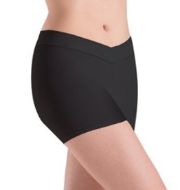 MotionWear 7113-V-Waist Shorts DriLine-BLACK-XLARGE