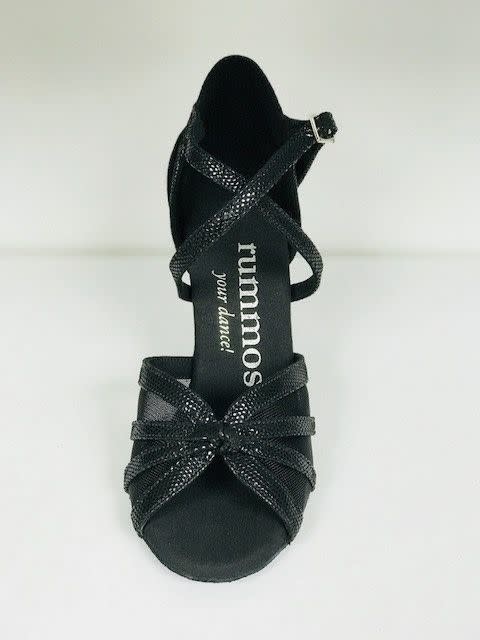 Rummos R368-061-70-Ballroom Shoes 3.2'' Suede Sole Leather-BLACK