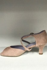 Merlet DALIA-1399-107-Ballroom Shoes 2" Suede Sole Velvet Leather-FICELLE