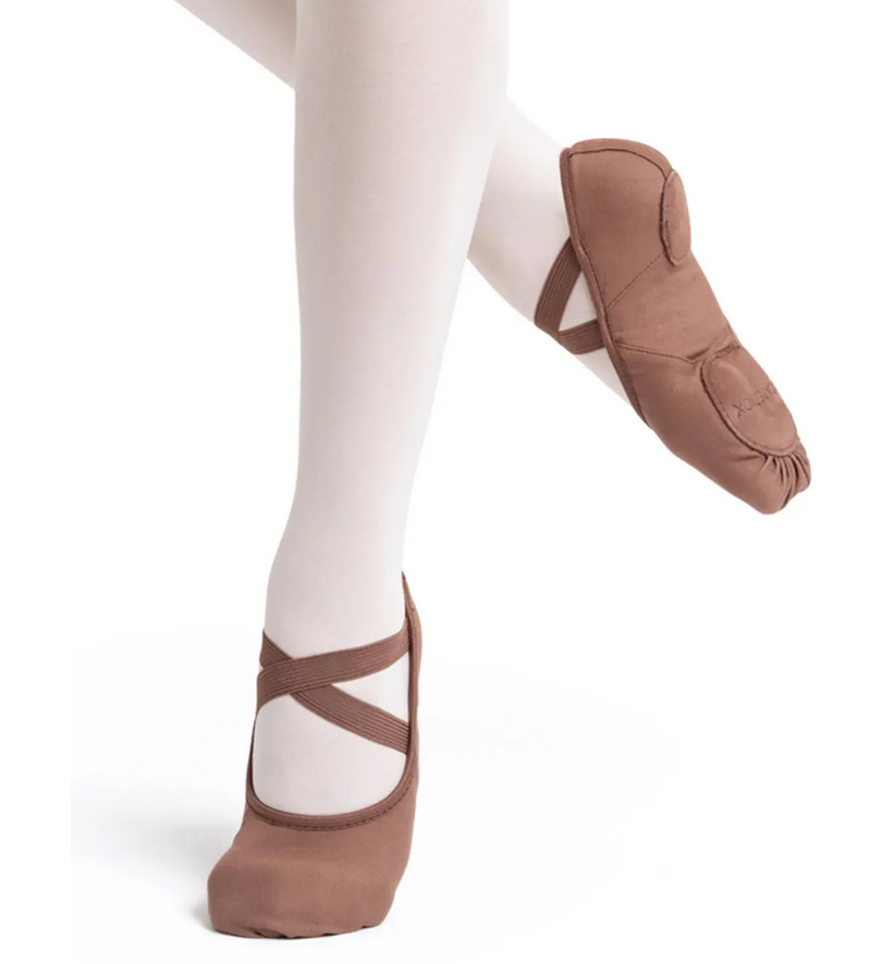 Capezio 2037W-Hamani Soulier de Ballet Adulte en Canevas Extensible 4 Sens 2 Semelles