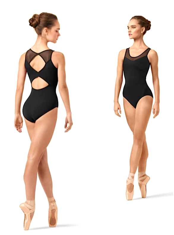 Bloch L4315B-Lana Scoop Neckline Open Back Tank leotard-BLACK-XLARGE