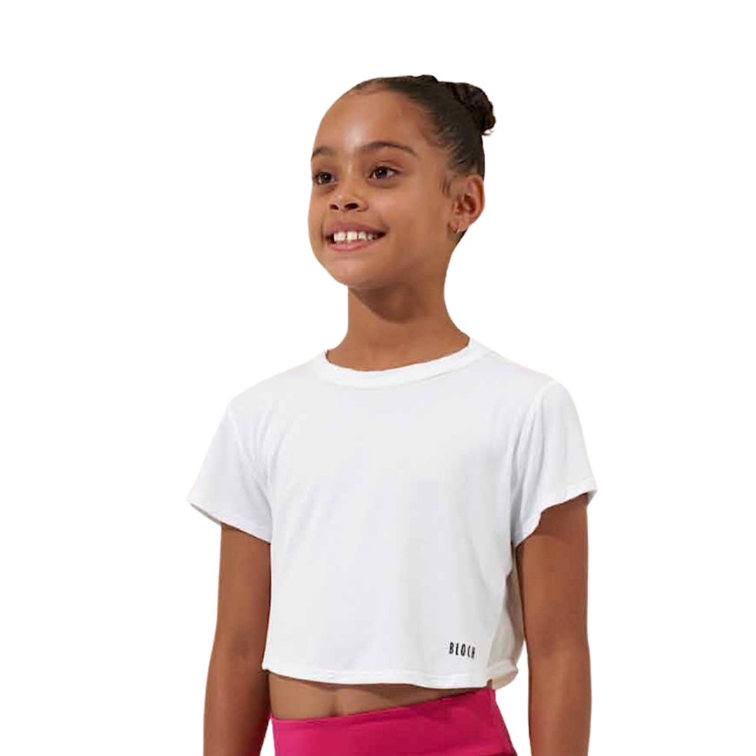 Bloch CZ9332-Kyla T-shirt Enfant Coupe Ample en Mesh au Dos -6X7