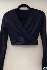 MotionWear 3380-Pullover Wrap Jacket-SILKSKYN-NAVY