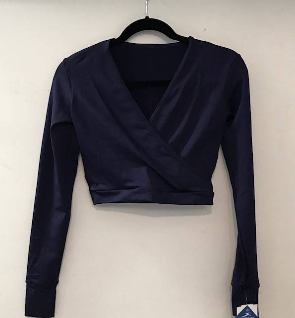 MotionWear 3380-Pullover Wrap Jacket-SILKSKYN-NAVY