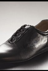 Ballo BALLO SLIDE- Unisex Ballroom Shoes Suede Sole-BLACK LEATHER