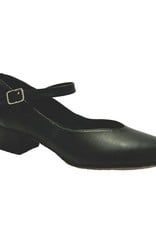 SoDanca CH08-Cara Character Shoes Cuban Heel Leather Sole 1.25"-BLACK-6M