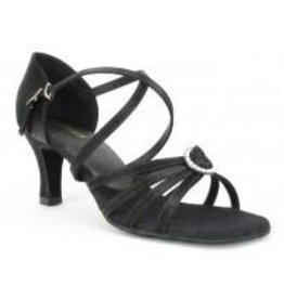 SoDanca BL130-Ballroom Shoes 2.5" Suede Sole-BLACK SATIN