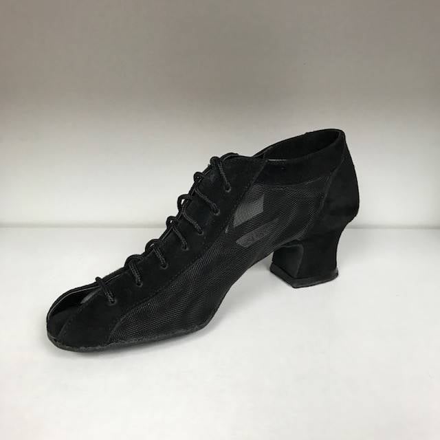 Anatomica 900-BARBARA-Ballroom Shoes cuban heel 1.5" Suede Sole-BLACK SUEDE-35