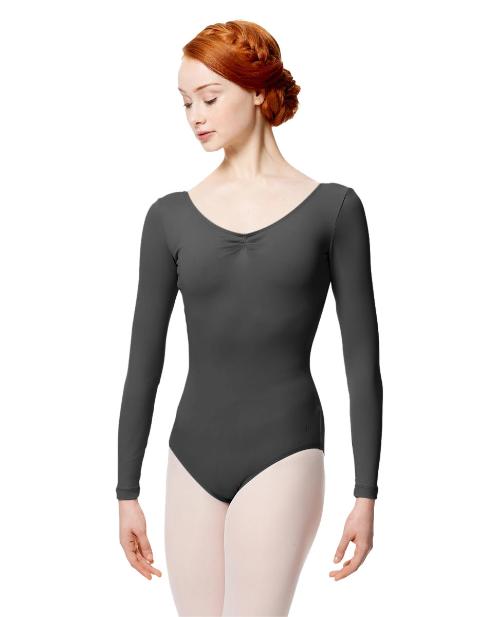 Lulli Dancewear LUB279-Gathered Front and Back Long Sleeve Leotard