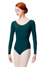 Lulli Dancewear LUB279-Leotard Pince Devant et Dos à Manches Longues