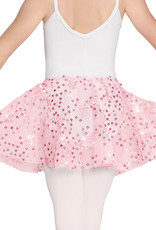 Eurotard 05283-Girls Enchanted Dreams Sequin Mesh Pull On Skirt-PINK-6X7