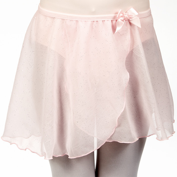 Dasha 4433P-Child Crinkle Glitter Skirt-PINK-LARGE