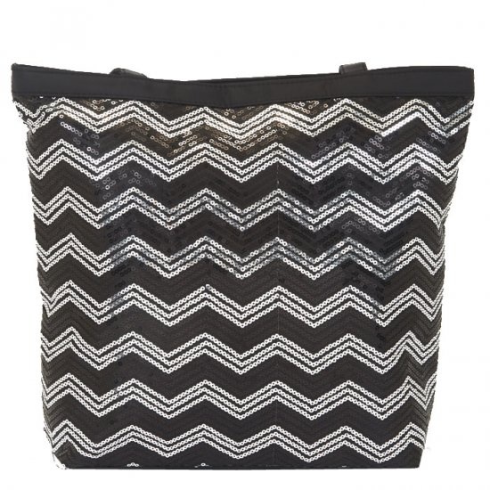 Dasha 4971 Chevron Sequin Tote