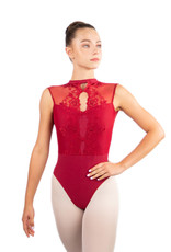 Ballet Rosa MIRIELLE-Lace Front High Neck Leotard