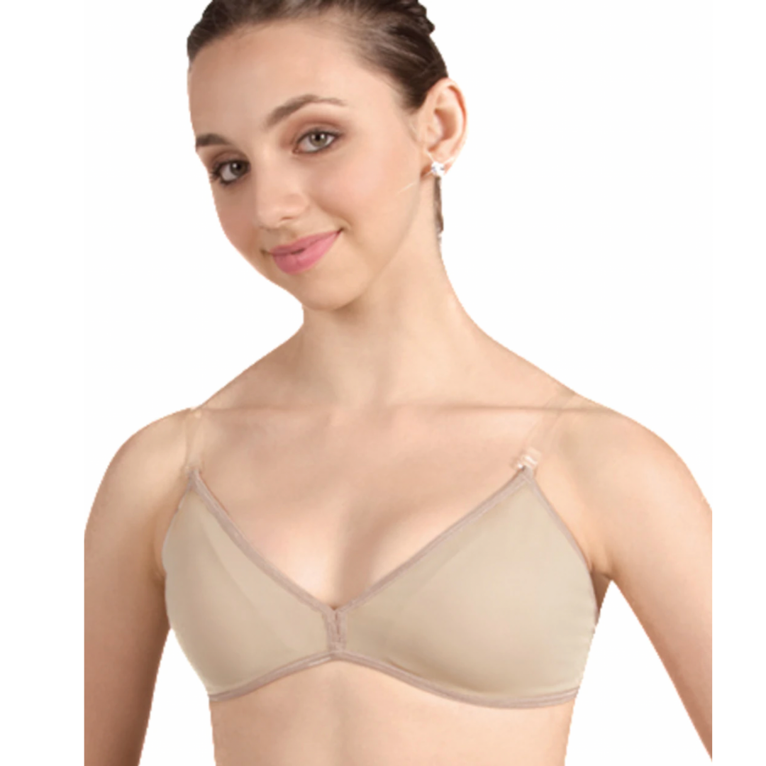 Buy Bralux Padded DNO132 Bra with Detachable Strap and Trasperent Belt Free  with Size B Cup, Fabric Strech Cotton Hosiery Color Green (Size-30B)-R at