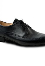 Merlet ZEPHIR-1300-001-Ballroom Men Shoes 1'' Suede Sole Metis Leather-BLACK