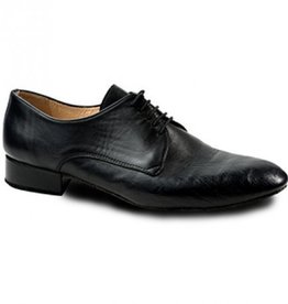 Merlet ZEPHIR-1300-001-Ballroom Men Shoes 1'' Suede Sole Metis Leather-BLACK