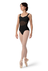 Bloch L9627-Sweetheart Neckline Corset Detail Wide Strap Camisole Leotard