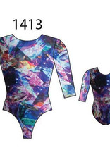 MotionWear 1413-888-3/4 Sleeve Gym Leotard-RADIANCE-SMALL