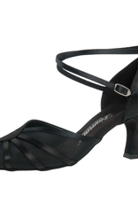 Diamant 020-087-091-Ballroom Shoes 2.5'' Suede Sole Satin-BLACK