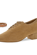 Diamant 140-034-337-A-Ballroom Shoes 1.5" Suede Sole Microfiber-BEIGE