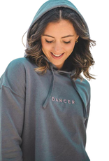 Covet Dance DNCR-CRP-HD-Dancer Embroidered Crop Hoodie-SMALL