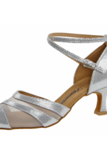 Diamant 102-077-246-Ballroom Shoes 2'' Suede Sole Putino Leather-SILVER