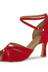 Diamant 141-108-021-Ballroom Shoes 3" Suede Sole Suede-RED